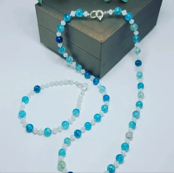 Blue Agate set - Picture 4 of 5